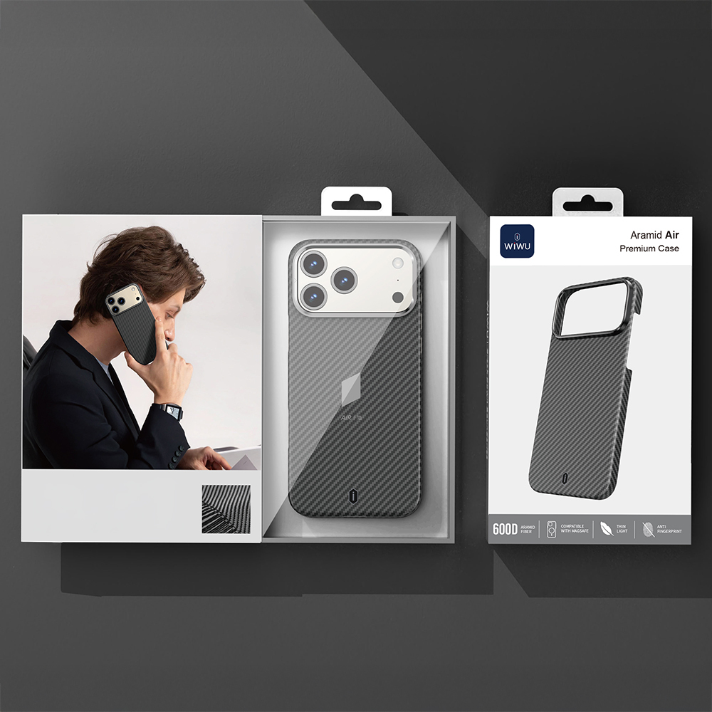 Apple iPhone 17 Pro Uyumlu Kılıf M-safe Şarj Özellikli Kamera Standlı Wiwu DCC-206 Aramid Air Kapak - 3