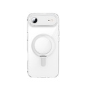 Apple iPhone 17 Air Uyumlu Kılıf M-safe Şarj Özellikli Wiwu MCC-201 iShield Ultra Serisi Standlı Crystal Sert PC Kapak - 2