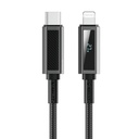 Wiwu Wi-C080 Warriors Serisi Aramid Fiber Dijital LED Göstergeli Type-C to Lightning PD Data ve Şarj Kablosu 27W 1M - 1