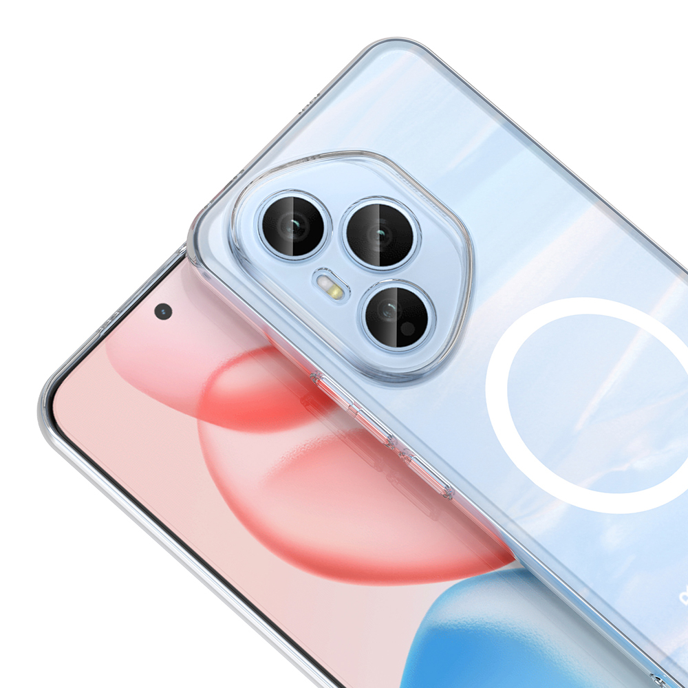 Honor 400 Pro Uyumlu Kamera Korumalı M-Safe Şarj Özellikli Şeffaf Zore London Sert PC Kapak - 2