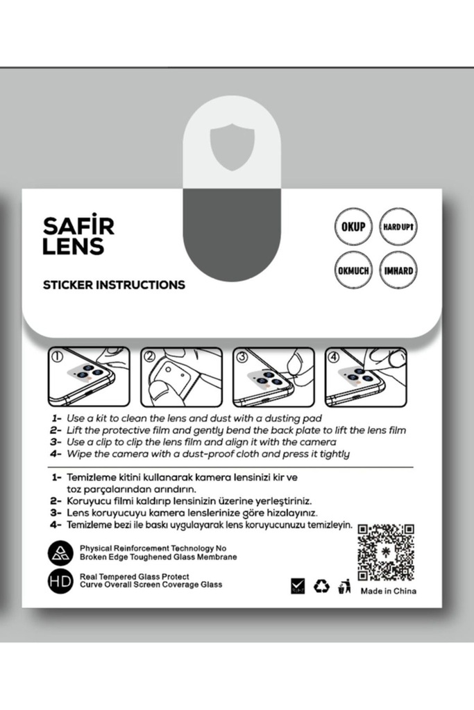 Apple iPhone 14 Pro Uyumlu Zore CL-11 Safir Parmak İzi Bırakmayan Anti-Reflective Kamera Lens Koruyucu