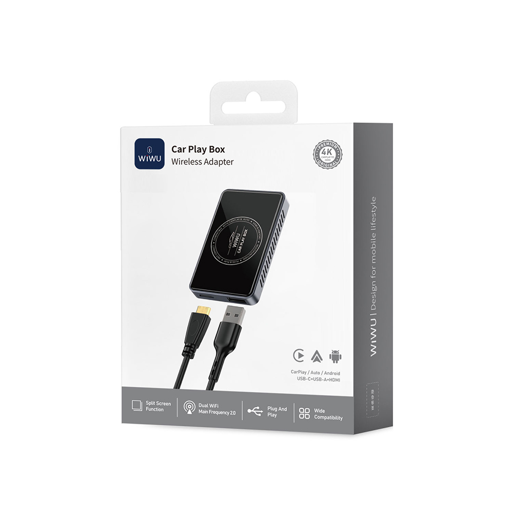 Wiwu Wi-CP004 HDMI Girişli Bölünmüş Ekran Özellikli CarPlay Wireless Adaptör 2.0 - 9