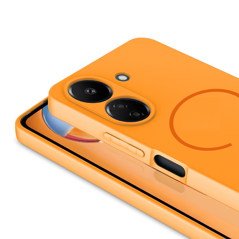 Xiaomi Redmi 13C Uyumlu Kılıf M-safe Şarj Özellikli Zore Meta Kapak - 10