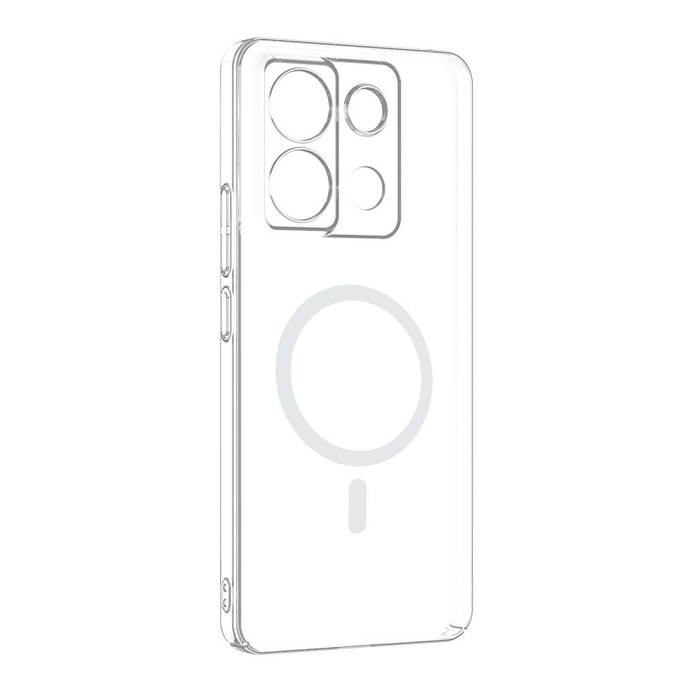 Xiaomi Redmi Note 13 Pro 4G Uyumlu Kamera Korumalı M-Safe Şarj Özellikli Şeffaf Zore London Sert PC Kapak - 1