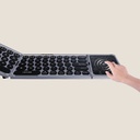 Lenyes WK110 Sessiz Tuş Tasarımlı Num Touch Pad Özellikli Katlanabilir Bluetooth Bağlantılı Kablosuz Klavye - 2