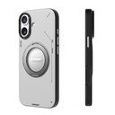 Apple iPhone 17 Uyumlu Kılıf M-safe Şarj Özellikli 360 Derece Standlı Basit Mat Deri Desenli Youngkit Tech Leather Serisi Kapak - 2