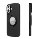 Apple iPhone 17 Uyumlu Kılıf M-safe Şarj Özellikli 360 Derece Standlı Basit Mat Deri Desenli Youngkit Tech Leather Serisi Kapak - 3