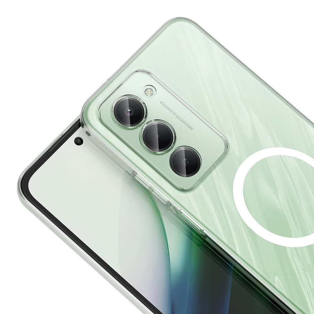 Xiaomi Redmi 15 Kamera Korumalı M-Safe Şarj Özellikli Şeffaf Zore London Sert PC Kapak - 2