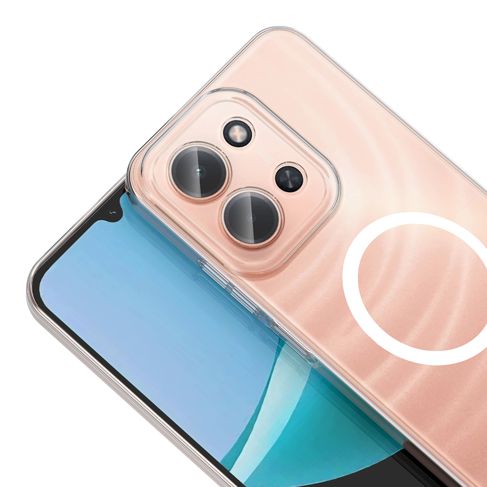 Xiaomi Redmi 15C Uyumlu Kamera Korumalı M-Safe Şarj Özellikli Şeffaf Zore London Sert PC Kapak - 2