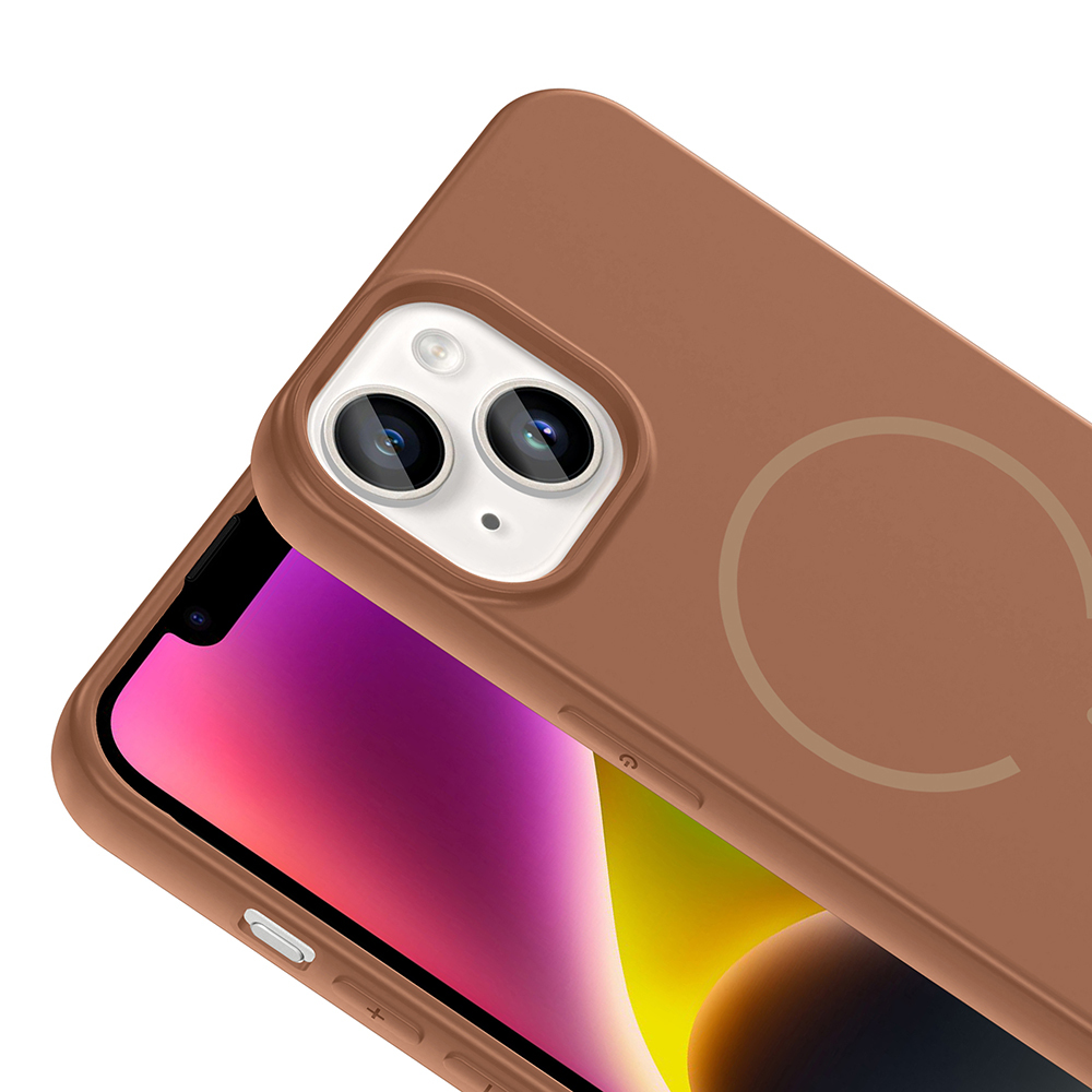 Apple iPhone 14 Uyumlu Kılıf M-safe Şarj Özellikli Zore Meta Kapak - 9