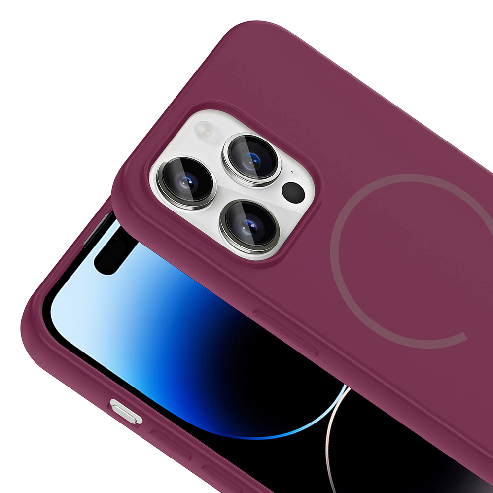 Apple iPhone 14 Pro Max Uyumlu Kılıf M-safe Şarj Özellikli Zore Meta Kapak - 12