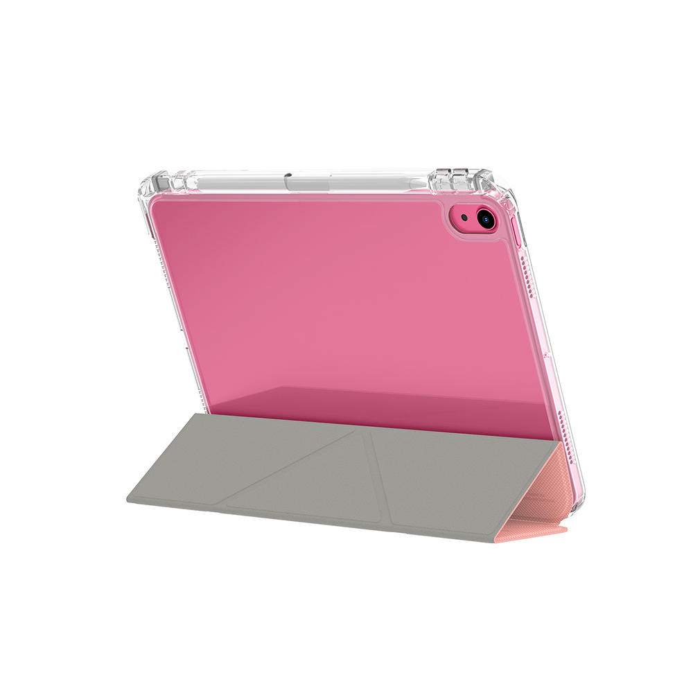 Apple iPad 11.Nesil 2025 Uyumlu Kılıf Skinarma Kalemlikli Arkası Şeffaf Standlı Magnetik Zeta Kılıf - 8