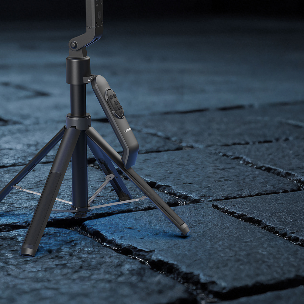 Lenyes LPH119 Yapay Zeka Destekli Dolgu Işıklı Kumandalı 360 Derece Dönebilen Selfie Çubuğu ve Tripod - 2