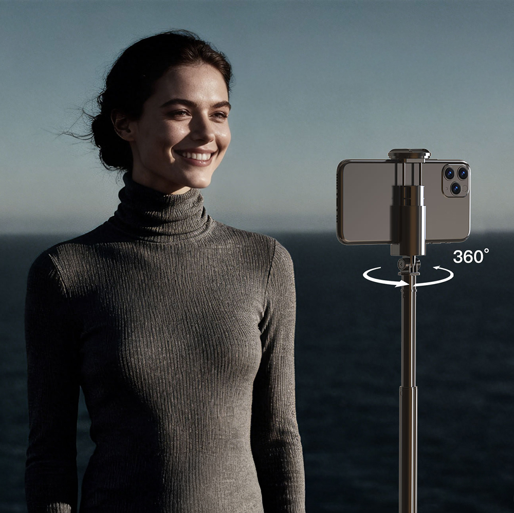 Lenyes LPH127 360 Dönebilen Bluetooth Kumandalı Tripod ve Selfie Çubuğu - 5