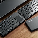 Lenyes WK109 Sessiz Tuş Tasarımlı Touch Pad Özellikli Katlanabilir Bluetooth Bağlantılı Kablosuz Klavye - 1