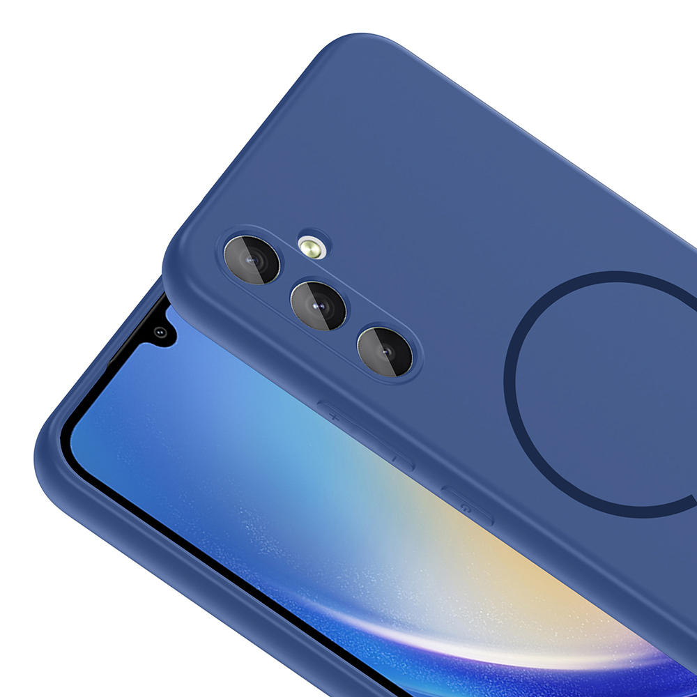 Samsung Galaxy A34 Uyumlu Kılıf M-safe Şarj Özellikli Zore Meta Kapak - 8