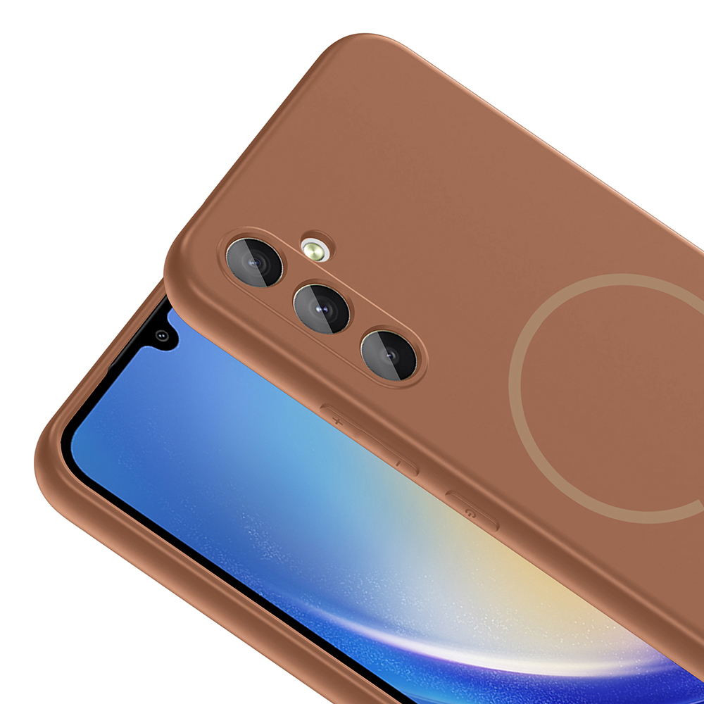 Samsung Galaxy A34 Uyumlu Kılıf M-safe Şarj Özellikli Zore Meta Kapak - 9