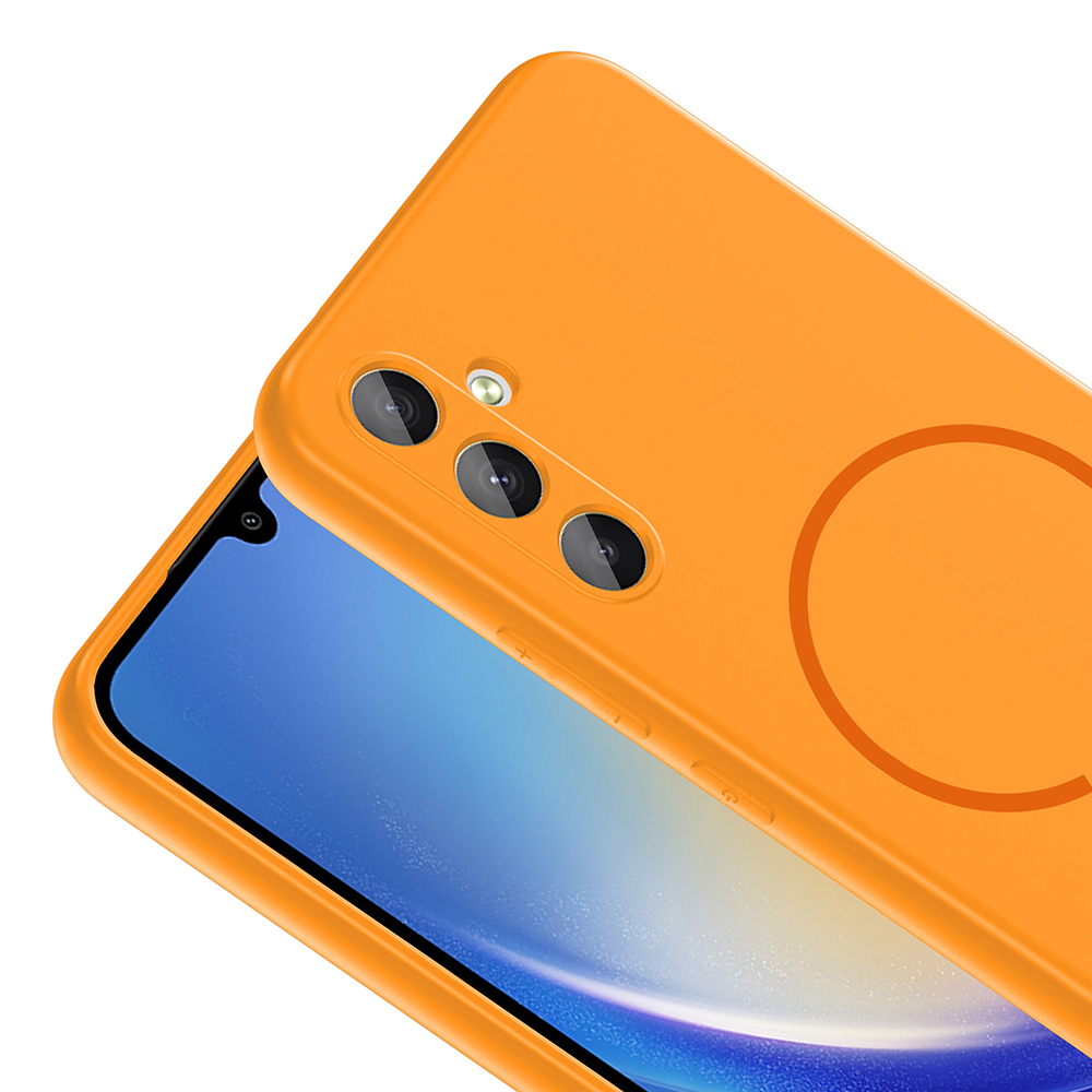 Samsung Galaxy A34 Uyumlu Kılıf M-safe Şarj Özellikli Zore Meta Kapak - 10