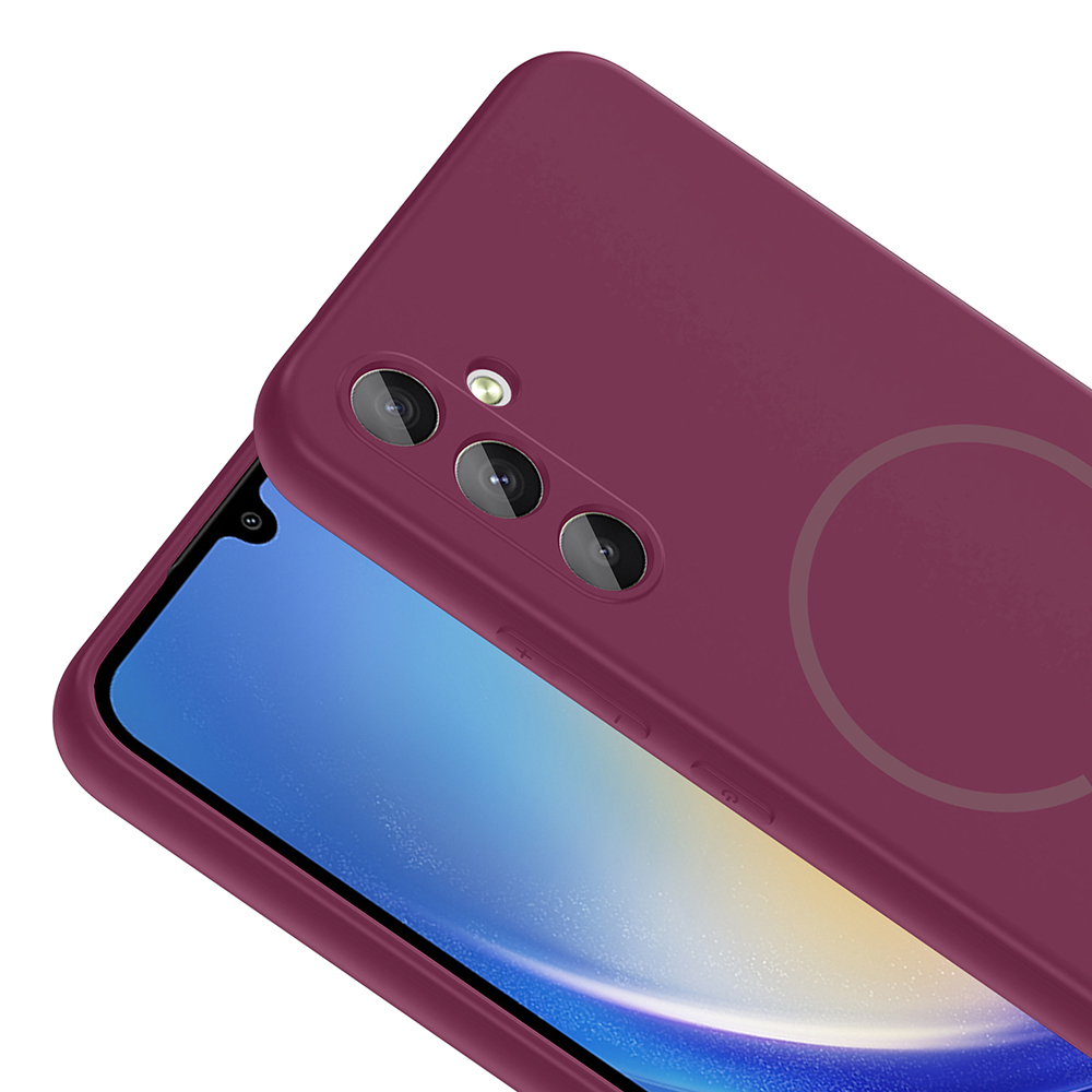 Samsung Galaxy A34 Uyumlu Kılıf M-safe Şarj Özellikli Zore Meta Kapak - 12