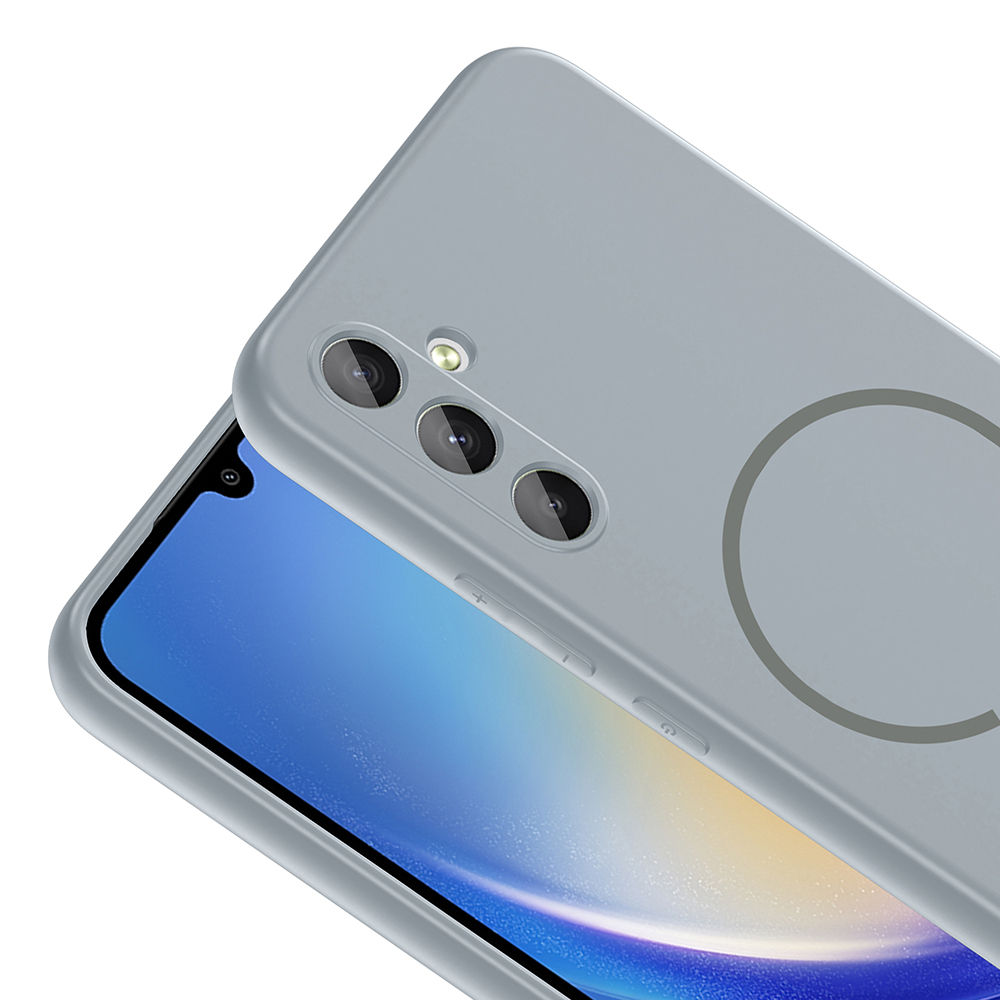 Samsung Galaxy A34 Uyumlu Kılıf M-safe Şarj Özellikli Zore Meta Kapak - 13