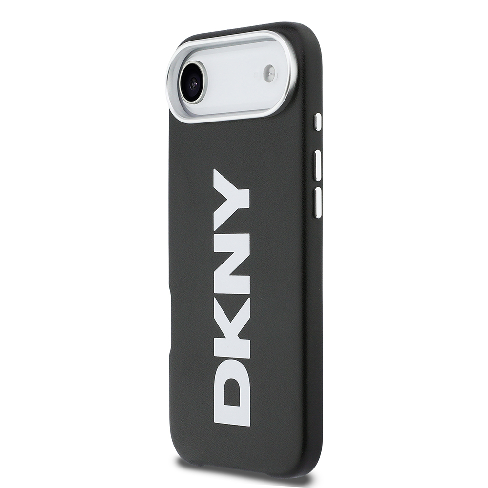 Apple iPhone 17 Air Uyumlu Kılıf DKNY Orjinal Lisanslı M-safe Şarj Özellikli PU Büyük Dikey Logolu Kapak - 1
