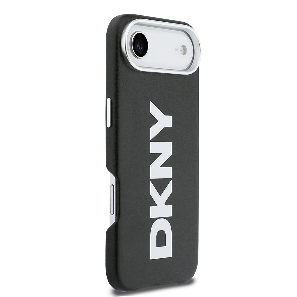 Apple iPhone 17 Air Uyumlu Kılıf DKNY Orjinal Lisanslı M-safe Şarj Özellikli PU Büyük Dikey Logolu Kapak - 3