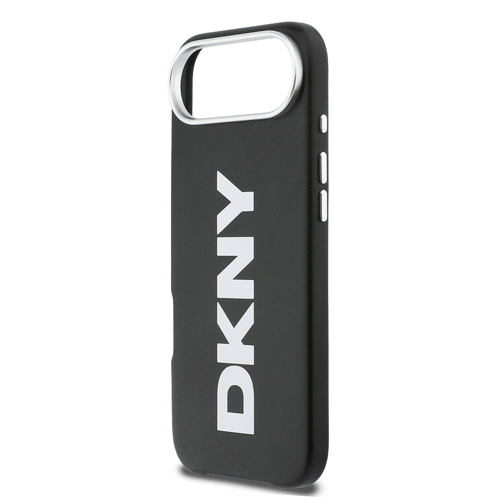Apple iPhone 17 Air Uyumlu Kılıf DKNY Orjinal Lisanslı M-safe Şarj Özellikli PU Büyük Dikey Logolu Kapak - 5