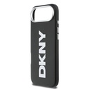 Apple iPhone 17 Air Uyumlu Kılıf DKNY Orjinal Lisanslı M-safe Şarj Özellikli PU Büyük Dikey Logolu Kapak - 5