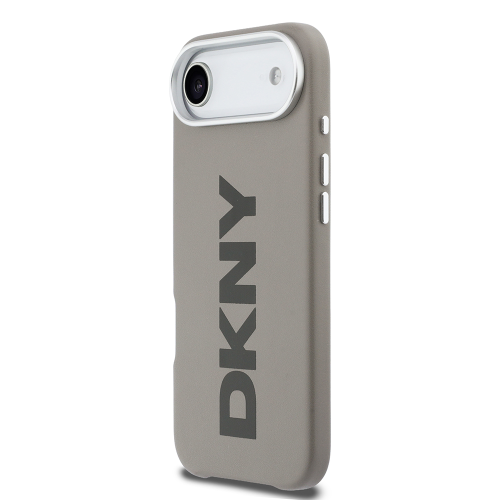 Apple iPhone 17 Air Uyumlu Kılıf DKNY Orjinal Lisanslı M-safe Şarj Özellikli PU Büyük Dikey Logolu Kapak - 8