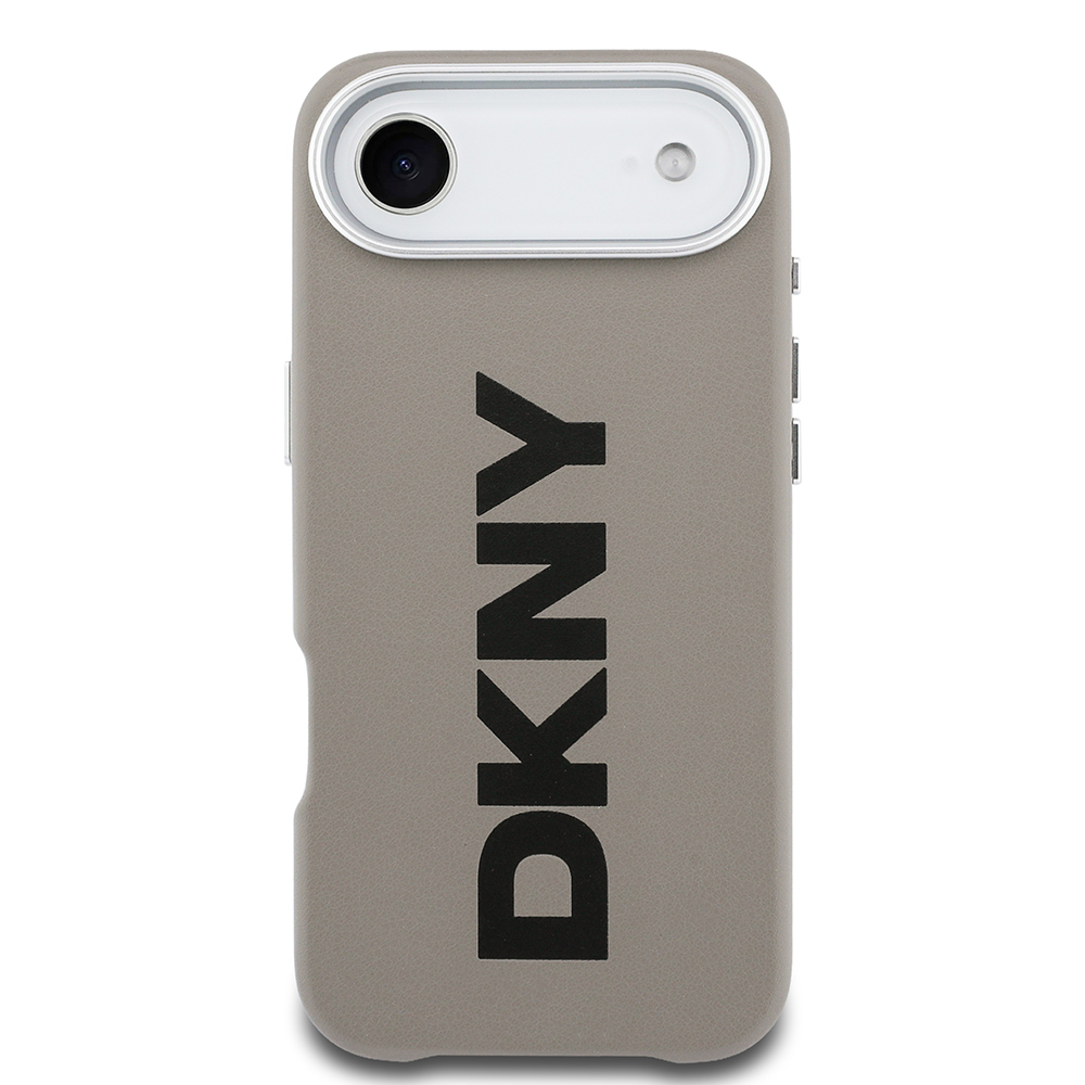 Apple iPhone 17 Air Uyumlu Kılıf DKNY Orjinal Lisanslı M-safe Şarj Özellikli PU Büyük Dikey Logolu Kapak - 9