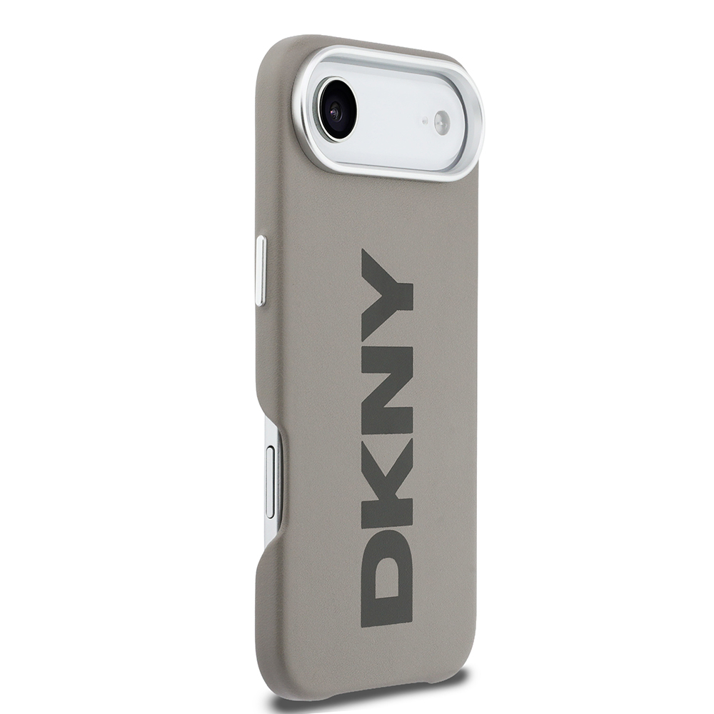 Apple iPhone 17 Air Uyumlu Kılıf DKNY Orjinal Lisanslı M-safe Şarj Özellikli PU Büyük Dikey Logolu Kapak - 10