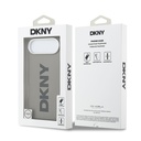 Apple iPhone 17 Air Uyumlu Kılıf DKNY Orjinal Lisanslı M-safe Şarj Özellikli PU Büyük Dikey Logolu Kapak - 14