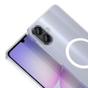 Samsung Galaxy A07 Uyumlu Kamera Korumalı M-Safe Şarj Özellikli Şeffaf Zore London Sert PC Kapak - 2