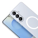 Samsung Galaxy S24 FE Uyumlu Kamera Korumalı M-Safe Şarj Özellikli Şeffaf Zore London Sert PC Kapak - 2
