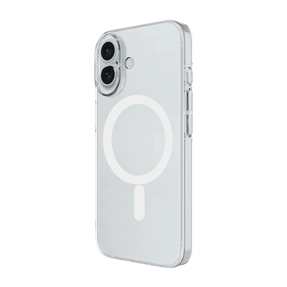 iPhone 16 Plus Kamera Korumalı M-Safe Şarj Özellikli Şeffaf Zore London Sert PC Kapak - 2