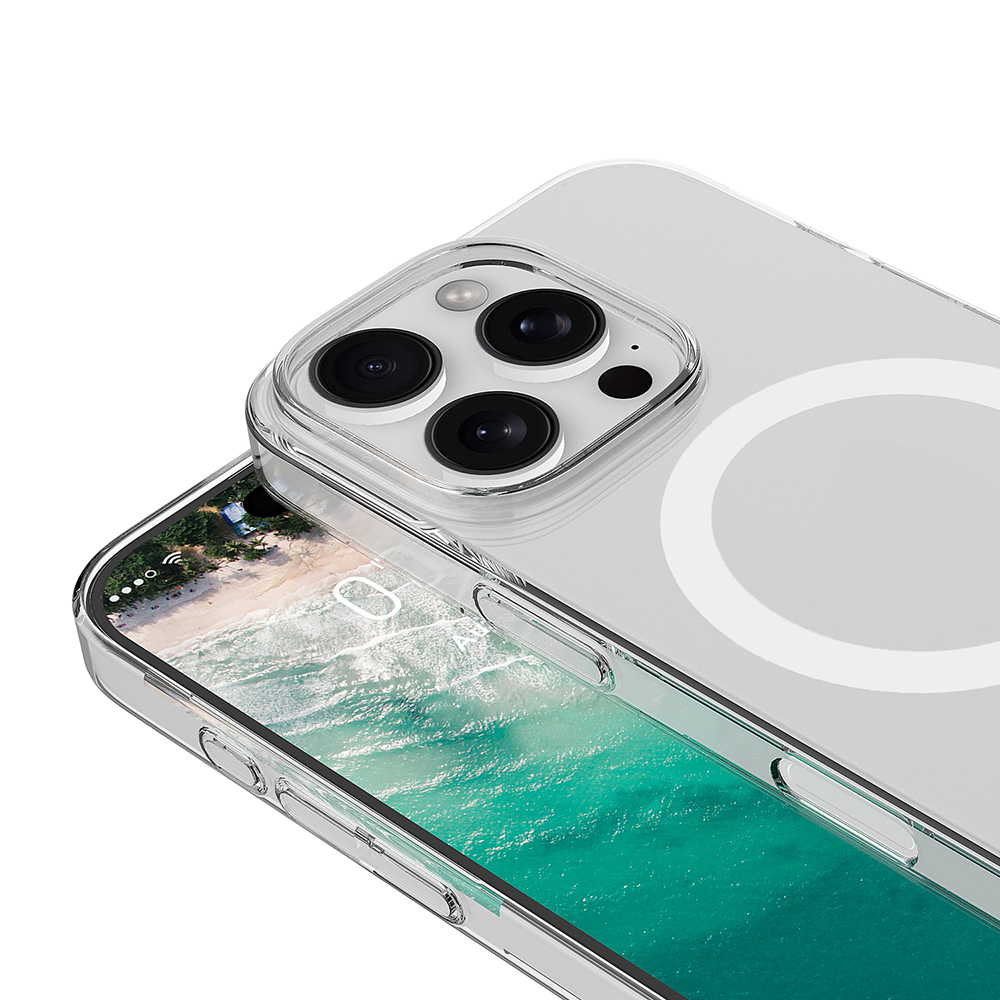 Apple iPhone 16 Pro Max Uyumlu Kamera Korumalı M-Safe Şarj Özellikli Şeffaf Zore London Sert PC Kapak - 2