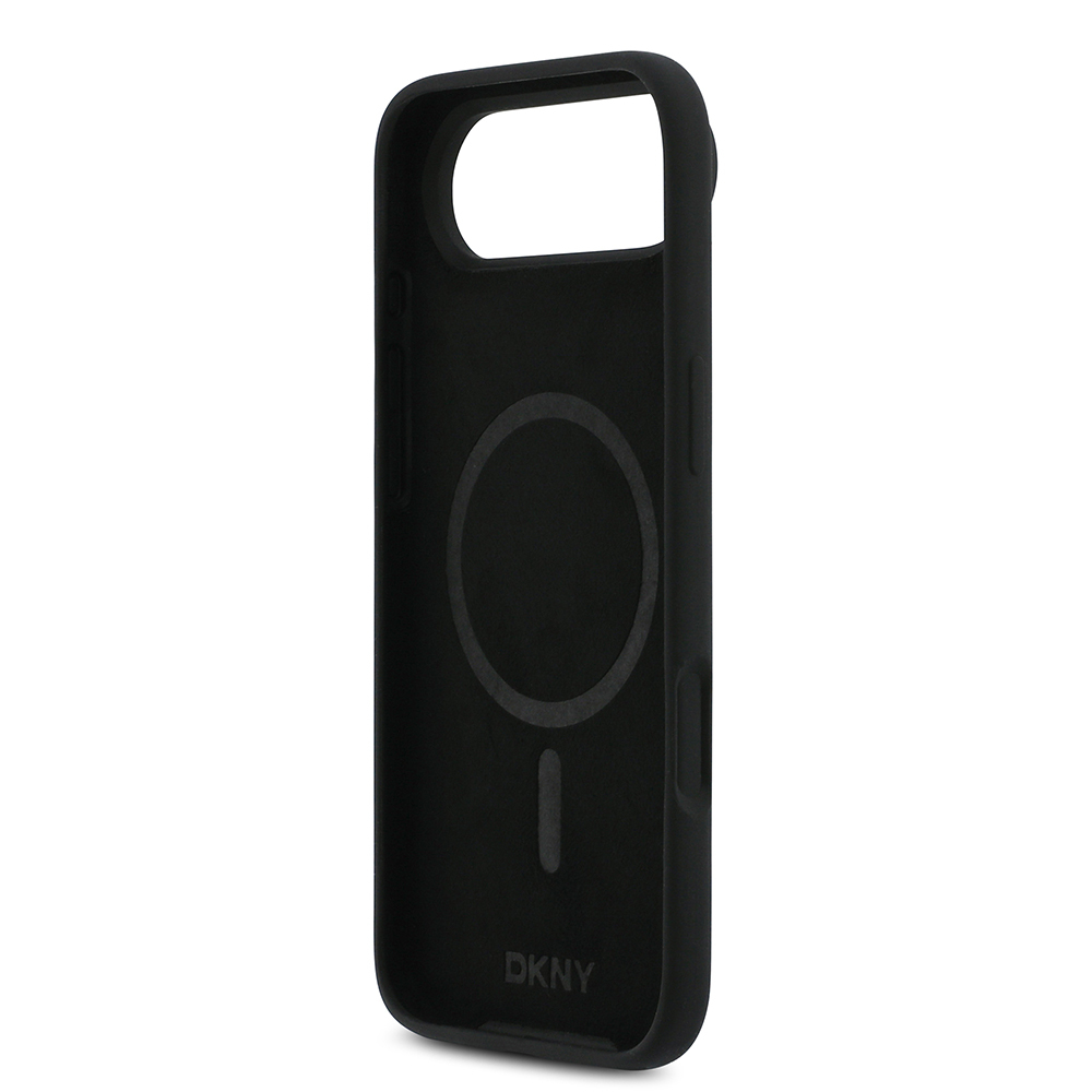 Apple iPhone 17 Air Uyumlu Kılıf DKNY Orjinal Lisanslı M-safe Şarj Özellikli Metal Logolu Silikon Kapak - 6
