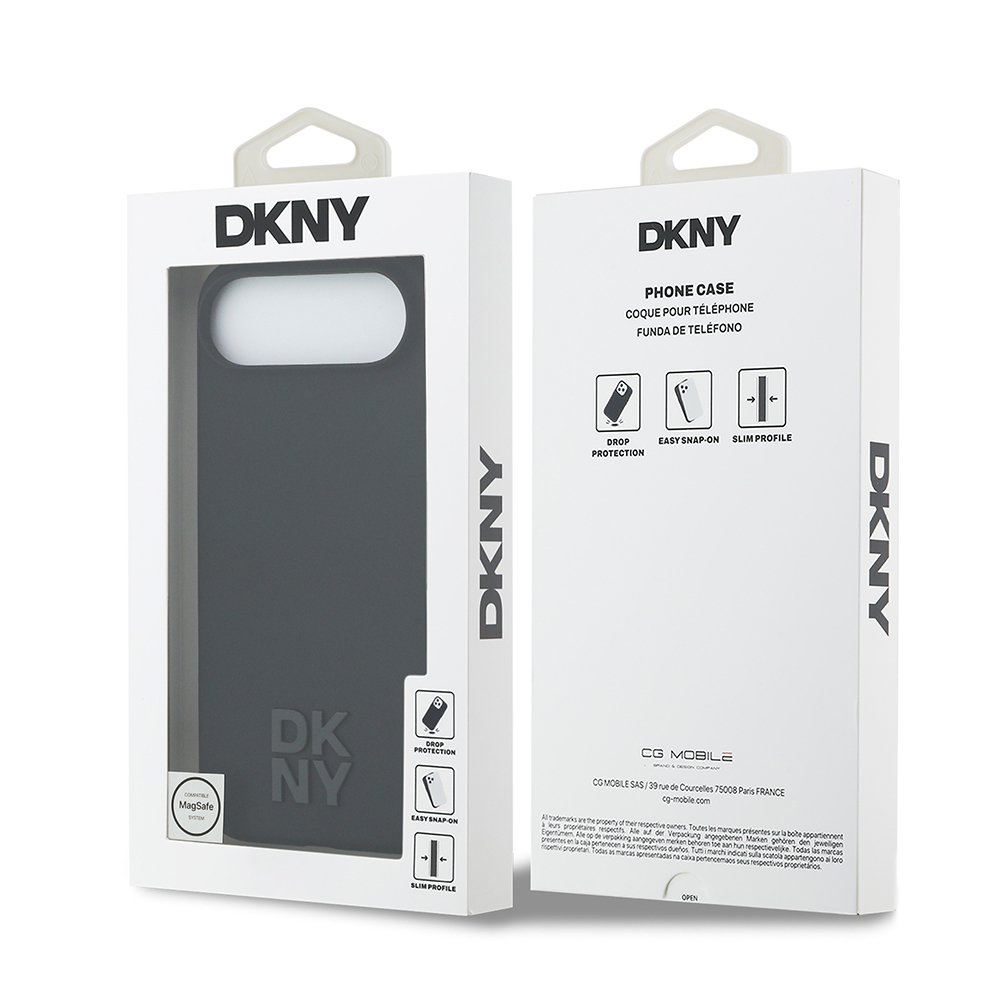 Apple iPhone 17 Air Uyumlu Kılıf DKNY Orjinal Lisanslı M-safe Şarj Özellikli Metal Logolu Silikon Kapak - 7
