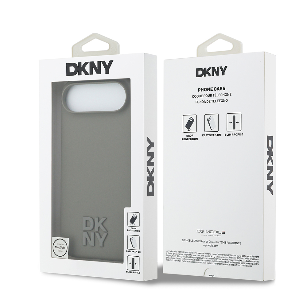 Apple iPhone 17 Air Uyumlu Kılıf DKNY Orjinal Lisanslı M-safe Şarj Özellikli Metal Logolu Silikon Kapak - 14