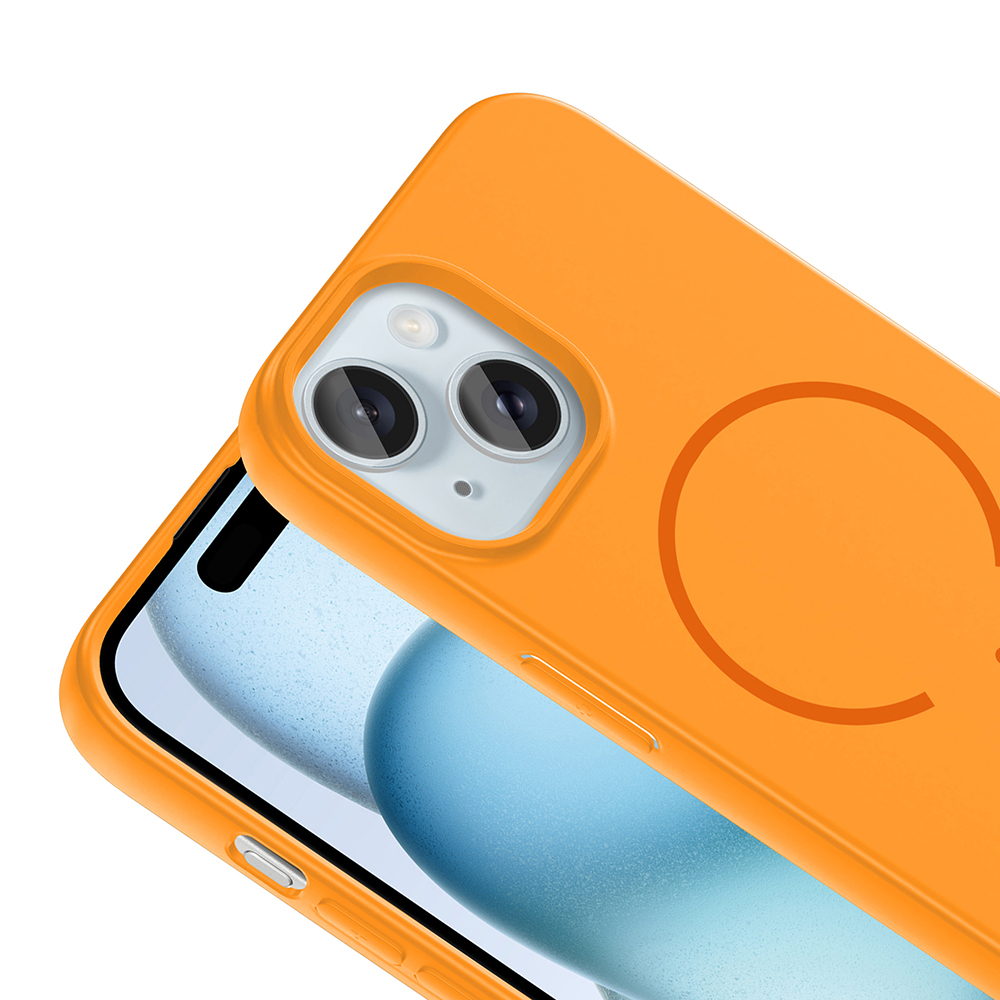 Apple iPhone 15 Uyumlu Kılıf M-safe Şarj Özellikli Zore Meta Kapak - 10