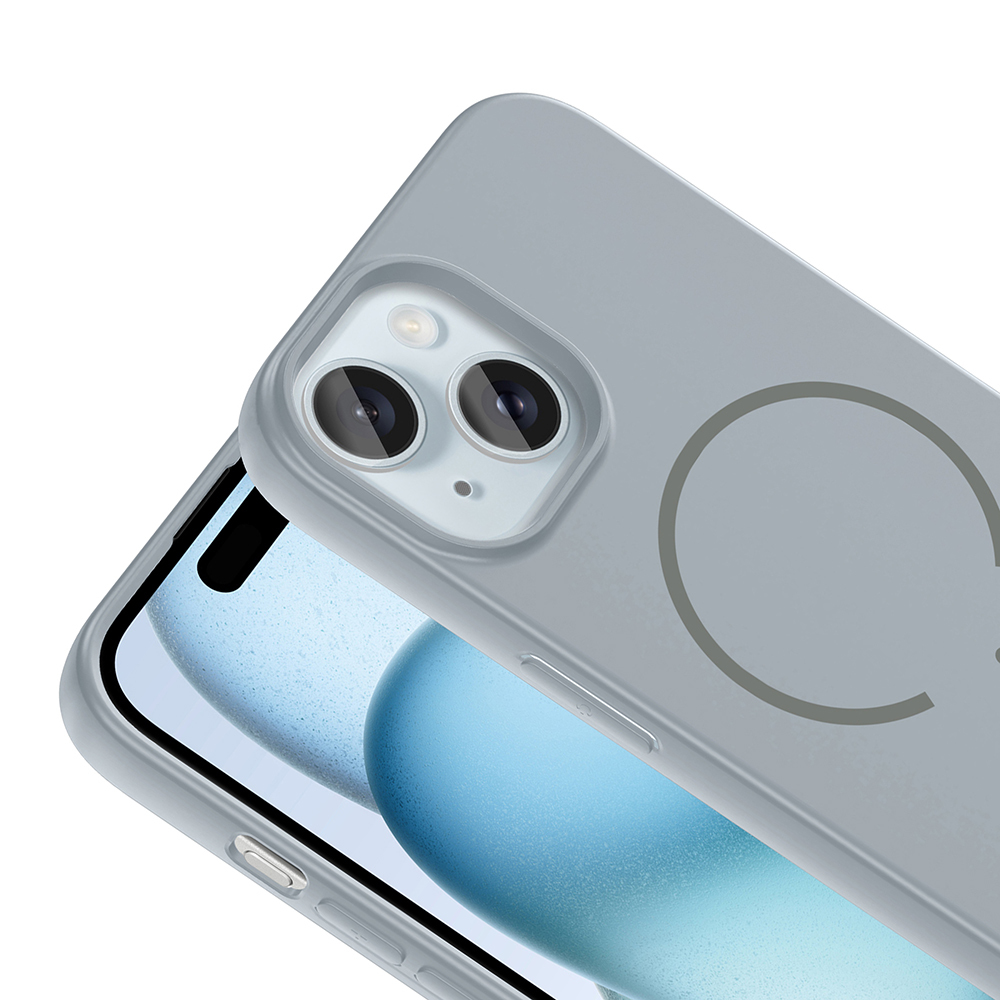 Apple iPhone 15 Uyumlu Kılıf M-safe Şarj Özellikli Zore Meta Kapak - 13