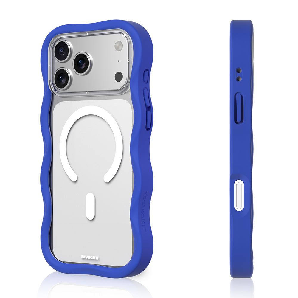 Apple iPhone 17 Pro Uyumlu Kılıf M-safe Şarj Özellikli Youngkit Wave Clear Serisi Kapak - 2