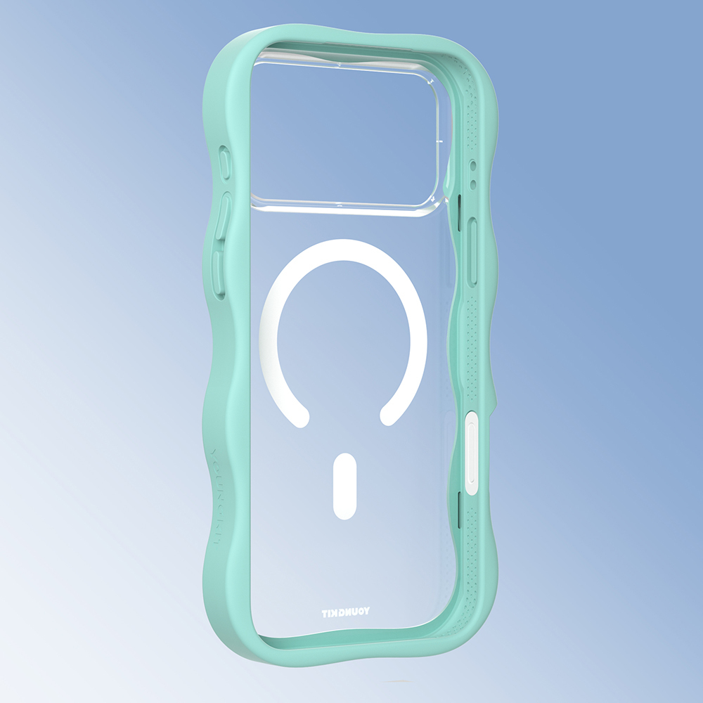 Apple iPhone 17 Pro Uyumlu Kılıf M-safe Şarj Özellikli Youngkit Wave Clear Serisi Kapak - 8