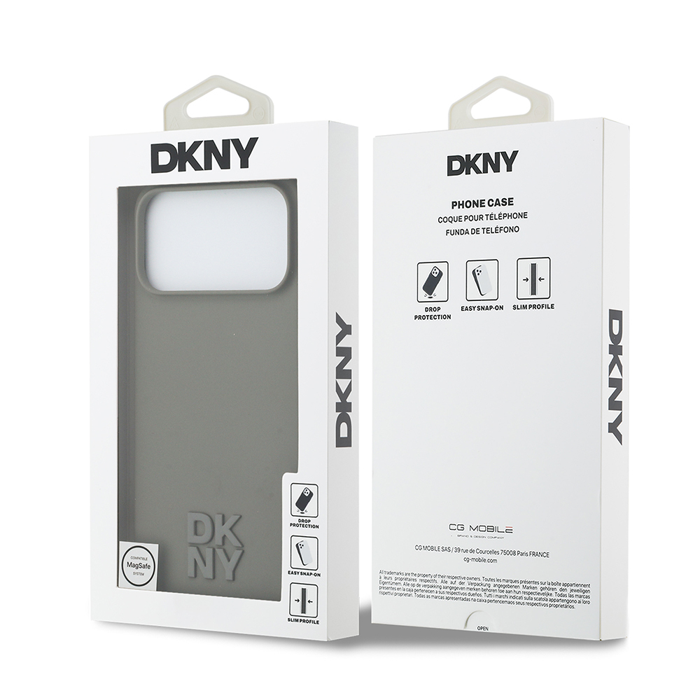 Apple iPhone 17 Pro Max Uyumlu Kılıf DKNY Orjinal Lisanslı M-safe Şarj Özellikli Metal Logolu Silikon Kapak - 7