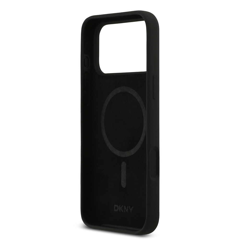 Apple iPhone 17 Pro Max Uyumlu Kılıf DKNY Orjinal Lisanslı M-safe Şarj Özellikli Metal Logolu Silikon Kapak - 13