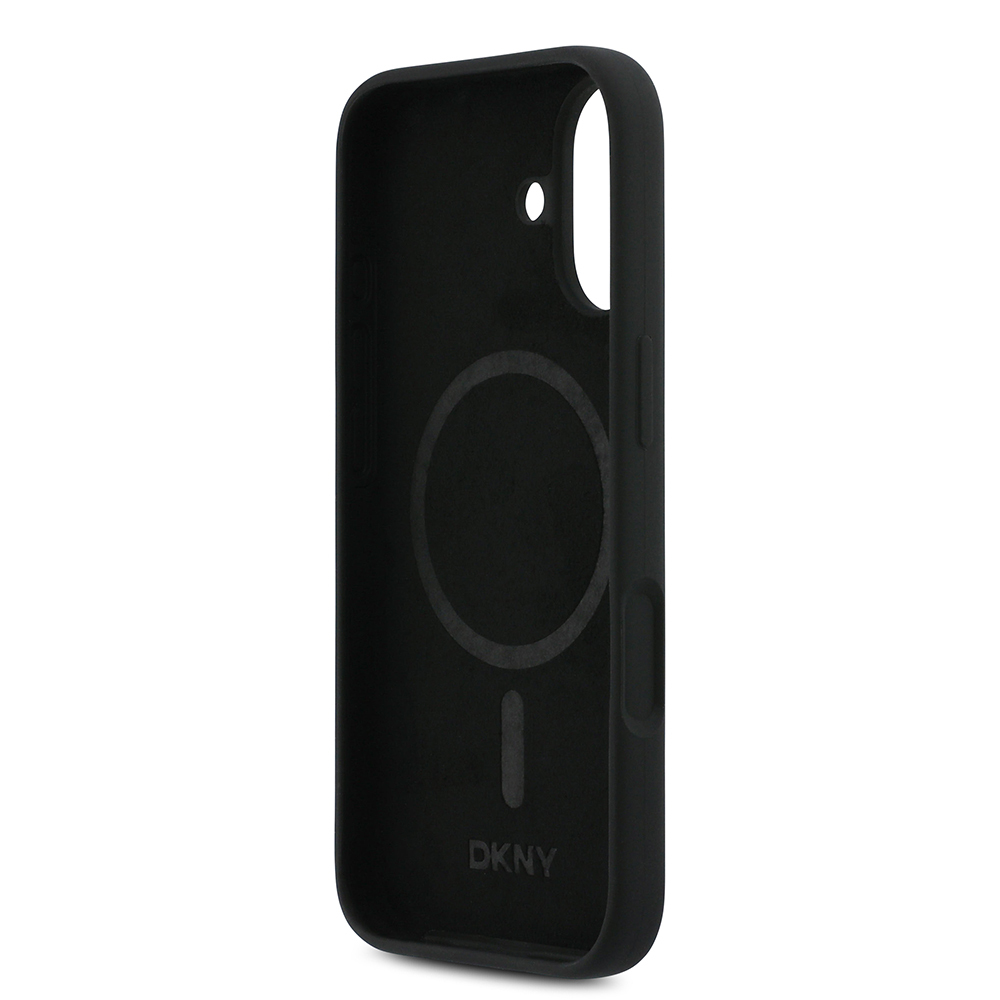 Apple iPhone 17 Uyumlu Kılıf DKNY Orjinal Lisanslı M-safe Şarj Özellikli Metal Logolu Silikon Kapak - 6