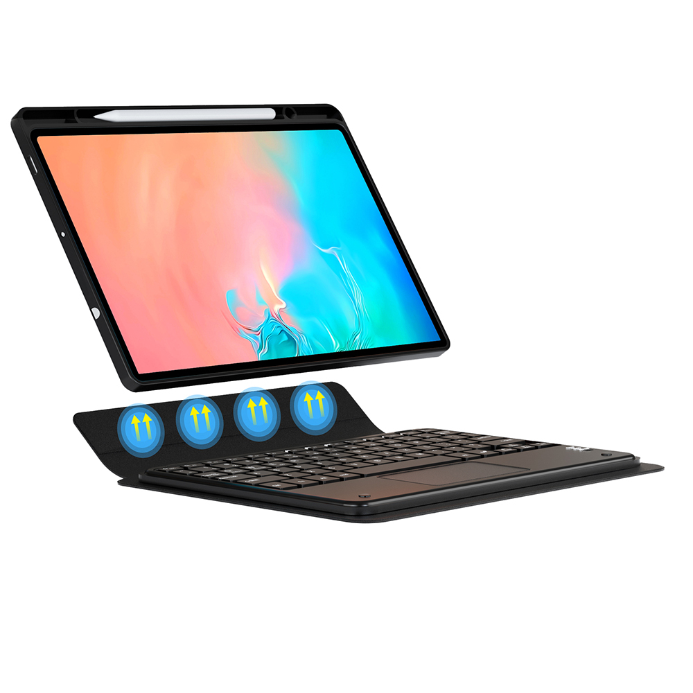 Samsung Galaxy Tab S10 FE Uyumlu Zore Border Keyboard Bluetooh Bağlantılı Standlı Klavyeli Tablet Kılıfı - 2