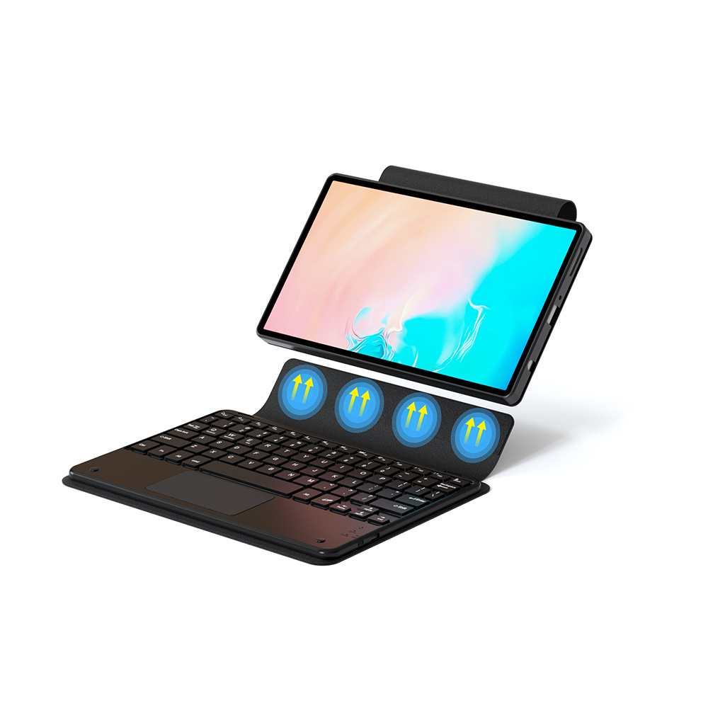 Galaxy Tab S11 Zore Border Keyboard Bluetooh Bağlantılı Standlı Klavyeli Tablet Kılıfı - 1