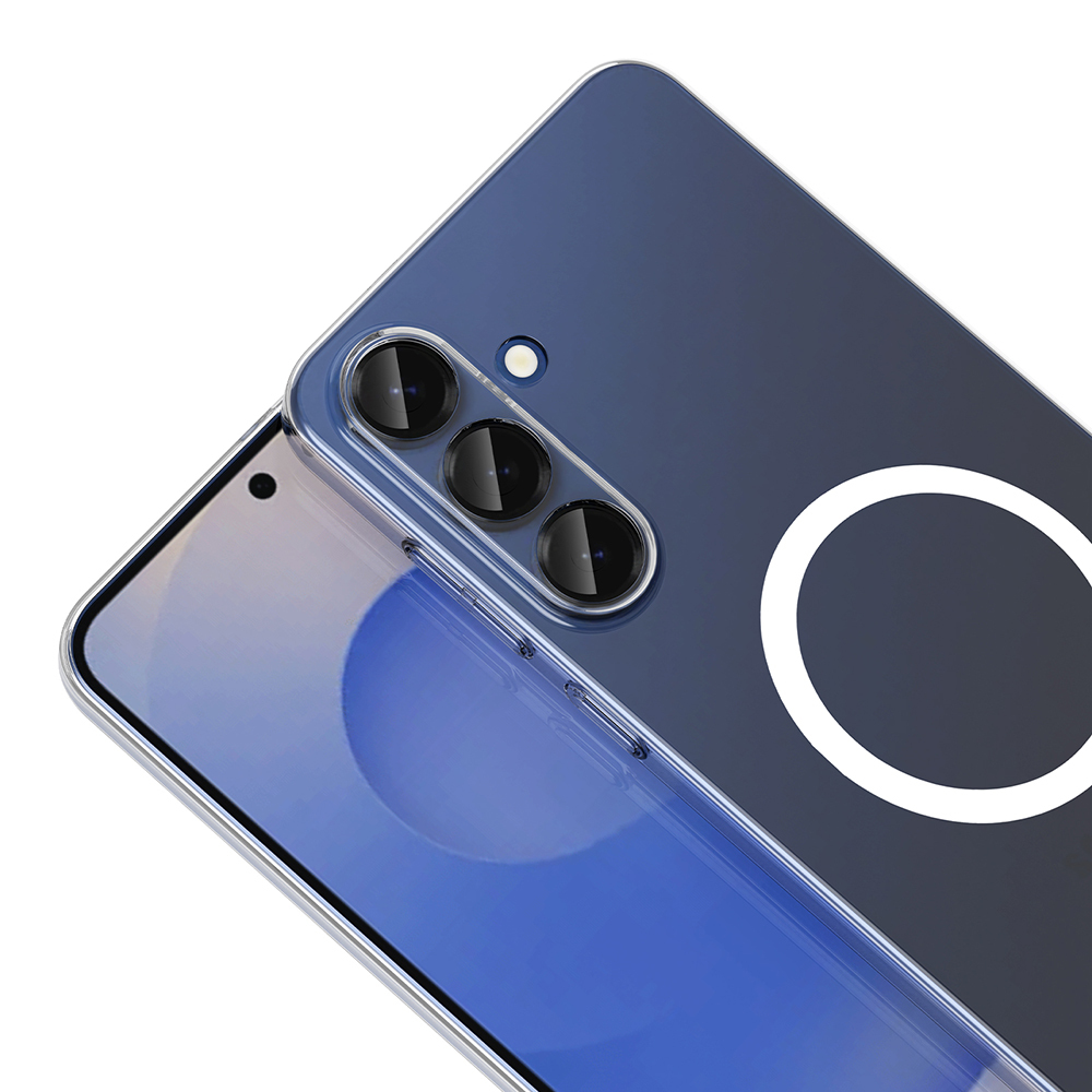 Samsung Galaxy S25 Uyumlu FE Ultra Kamera Korumalı M-Safe Şarj Özellikli Şeffaf Zore London Sert PC Kapak - 2