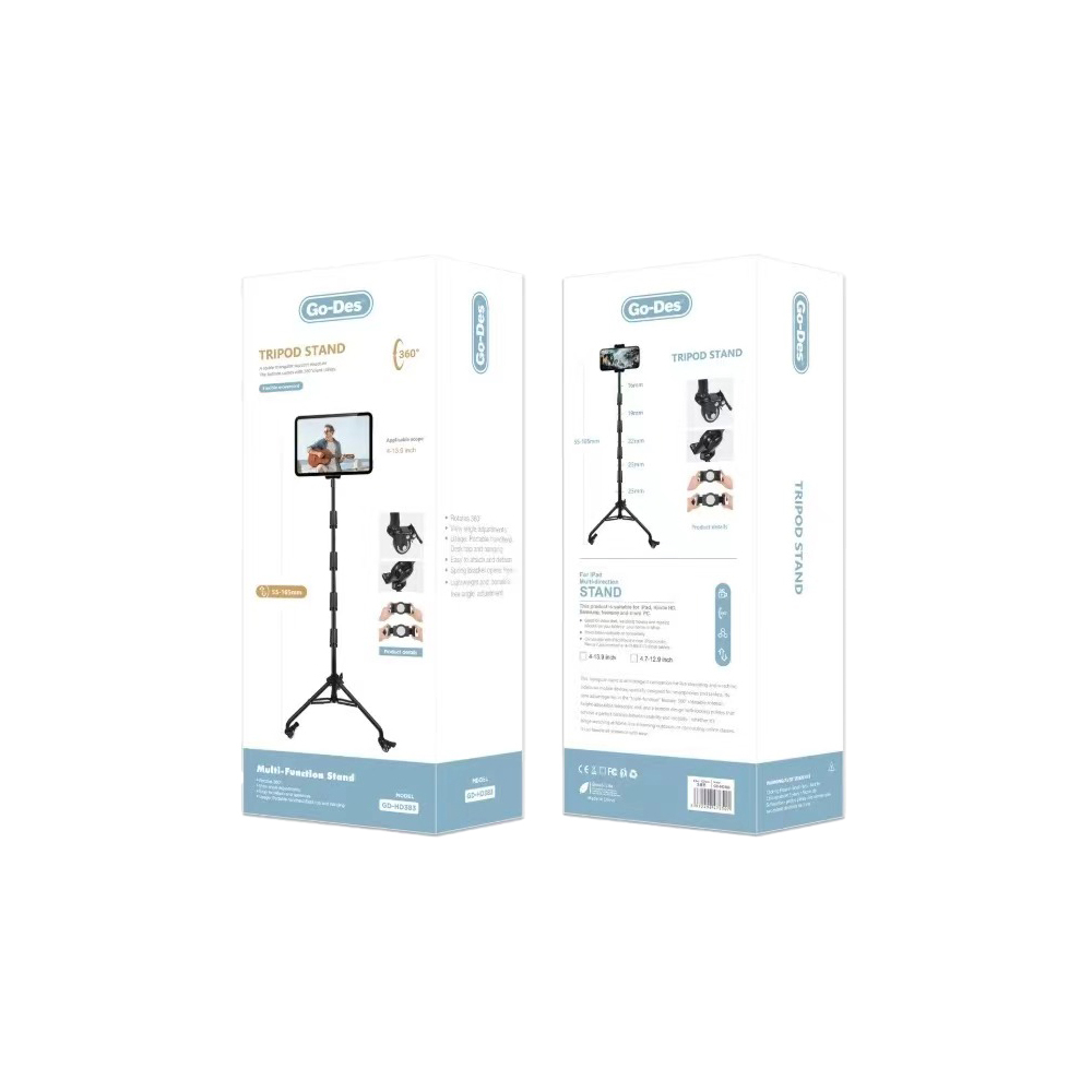 Go Des GD-HD383 360 Derece Dönebilen Çok Fonksiyonlu Teleskopik Tripod - 1